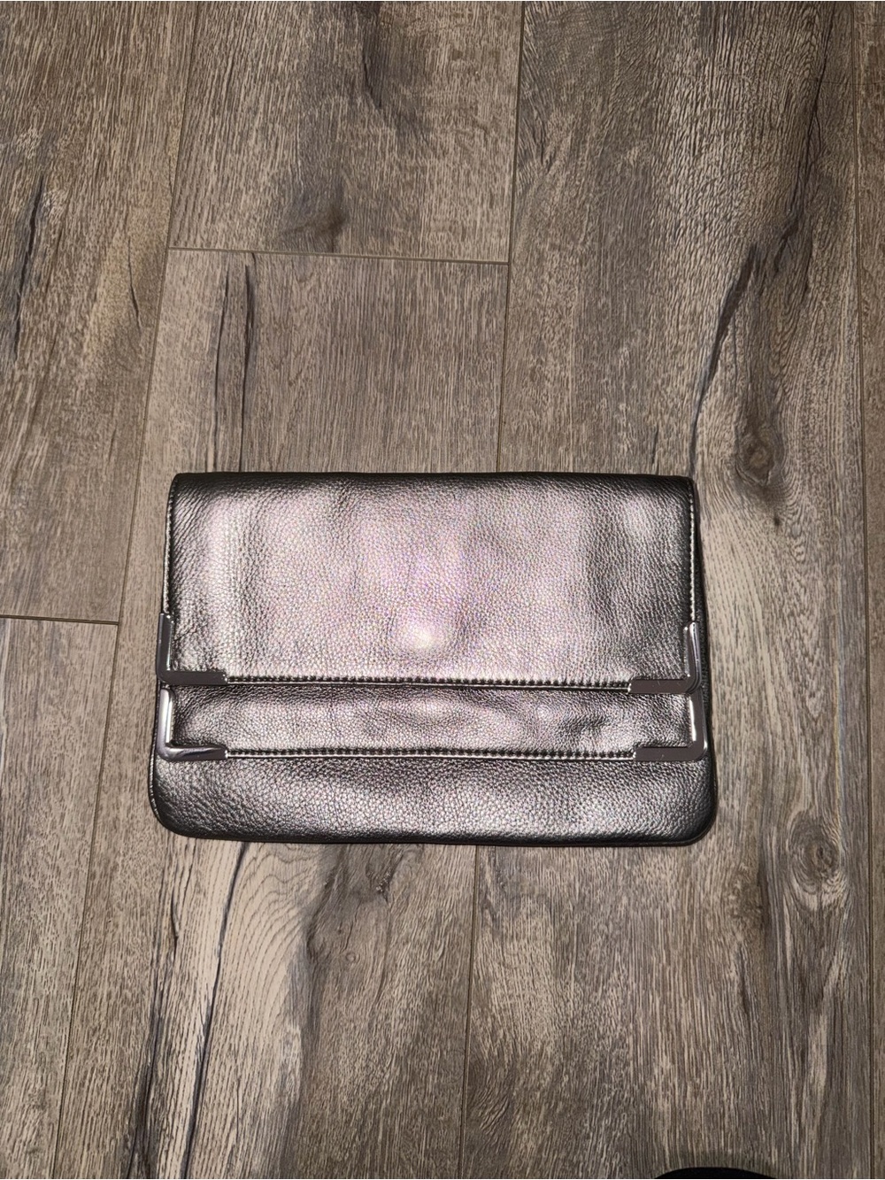 Michael Kors Metallic Silver Women’s Clutch Bag